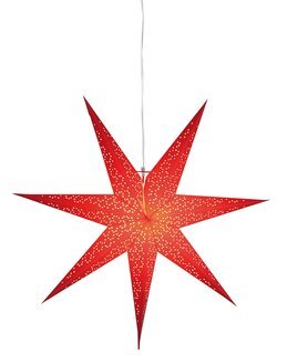 Star Trading Pappersstjärna Dot Röd - 70x70 cm - Jul