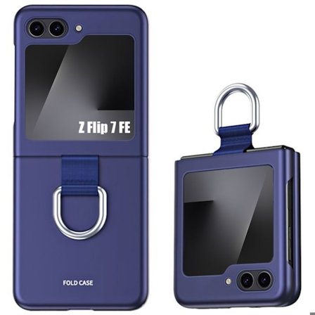 Beskyttelsesskal - BOOLING - til Samsung Galaxy Z Flip 7 FE - Stødabsorberende - Lås - Mørkeblå