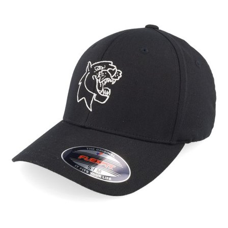 Iconic - Svart flexfit Keps - Panther Smile Black Flexfit @ Hatstore
