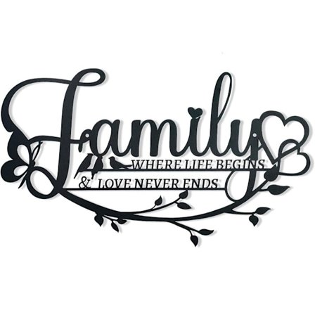 Metal Vægdekor Brev Håndværk Hængende Ornamenter Væg