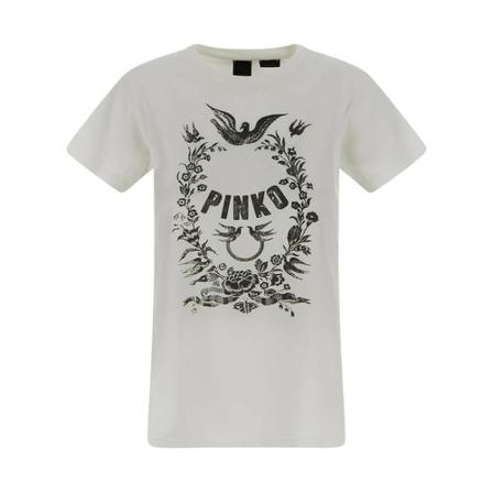 Pinko Trixy T-shirt Hvid, Dame T-shirts