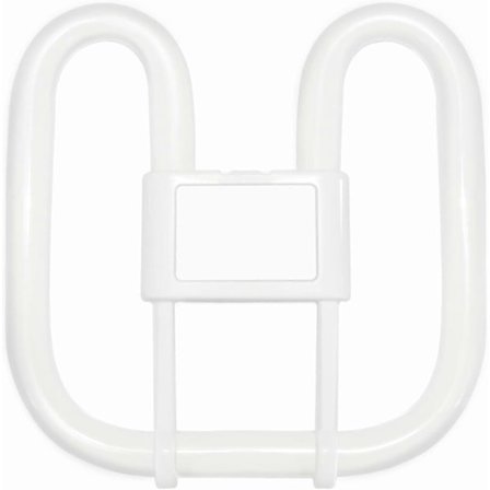 GR10q 4-Pin Pære 28W 3500K Varmhvit, 2000LM, 2D Firkantet CFL Kompakt Lysstoffrør 4-Pin Lyspære, AC 220V, GR10q DD Flat Sommerfuglpære for Innfelt Tak