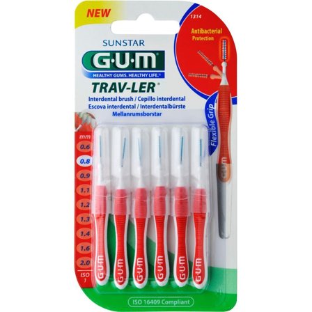 Gum Trav-Ler 0,8 Scovolino Pro 6 Pezzi