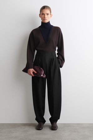 COS Ingot Clutch Bag - Leather in Red - Women