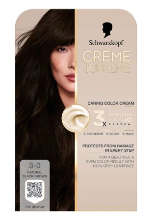 Schwarzkopf Creme Supreme Hårfärg Dam Brun 1 ST
