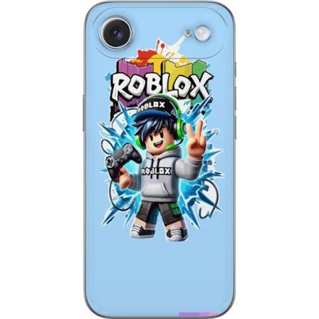 Yhteensopiva Puhelinkuori Apple Apple iPhone 17 Air Värikäs Roblox-hahmo, jossa ohjain ja energinen splash art -suunnittelu, täydellinen lastenhuon