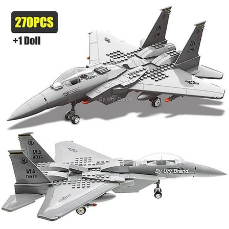 Militær Army Avion Fly Jet Warcraft J-15 Eagle Fighter Morden Warplane Sæt Flymodeller Byggeklodser Legetøj Til Drenge - Klodser -