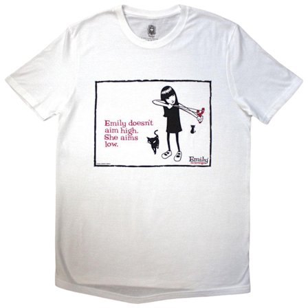 Emily The Strange Unisex Vuxen Aims Low T-Shirt M Vit