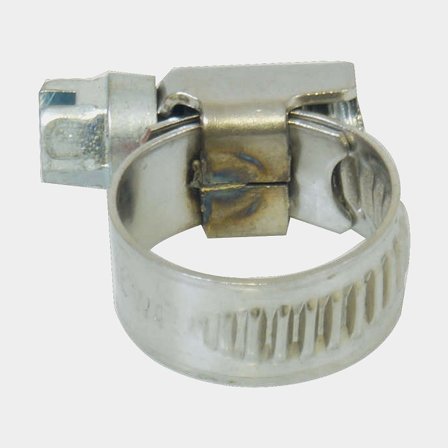 Hose clamp, stainless steel AISI 304, with hex head & slotted screw, 9 mm, Ø120 - 140 mm, 1 piece