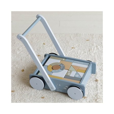 Gåvagn med Klossar, Ocean - Little Dutch