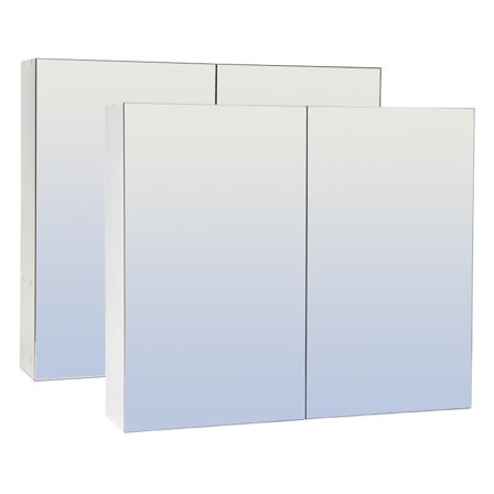 Skånebeslag Skåform Mirro 4 Baderomsskap 650 x 550 x 140 mm, svart forkant, Baderom