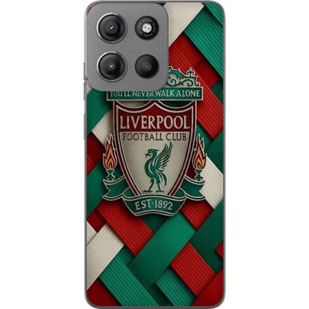 Kompatibel Mobilcover til Motorola Moto G15 Power Liverpool Football Club-emblem med You'll Never Walk Alone i kraftigt grafisk design for passionered