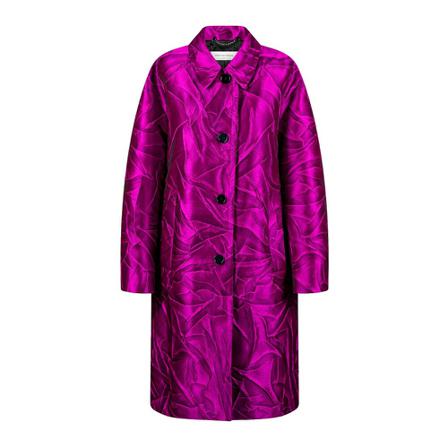Dries Van Noten Single-Breasted Coats Lilla, Dame Uldfrakker