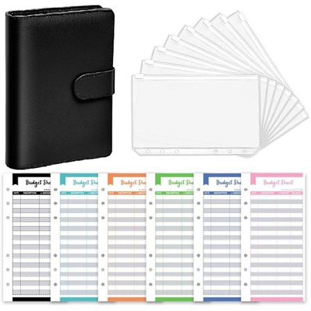 A6 Binder Budget Planner Notesbog Cover Fil Størrelse 6 Huller Lomme
