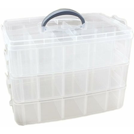 30 Galler Avtagbar Makeup Smycken Organizer Förvaringslåda Behållare för Leksaker piller Pärlor Hantverk Tillbehör -