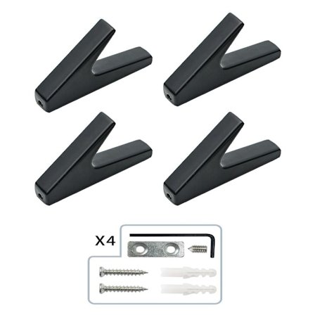 4 Pakke Knage Håndklædekroge SORT SORT