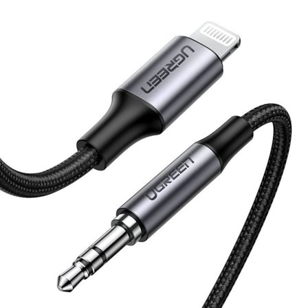 UGREEN Lightning to Aux 3.5mm Cable, 1m - Black
