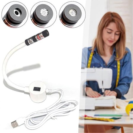 Magnetisk positionerings laserlys til quiltning til symaskine, lige guide, justerbart stinglinjeværktøj med 650 mm strålemontering, sømroterende