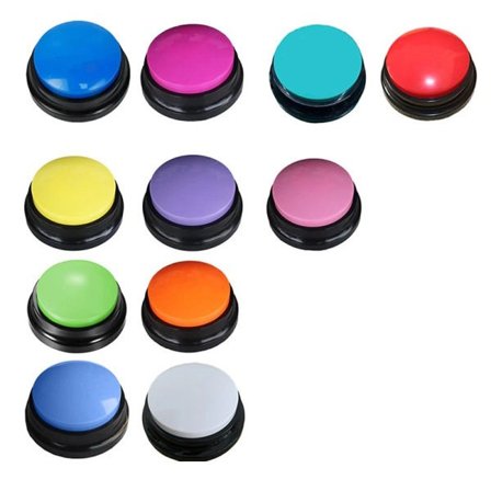 Stemme opptak knapp kjæledyr leker hund knapper for kommunikasjon kjæledyr trening buzzer