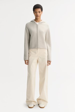 Soft Goat - Chunky hoodie - Cashmere hoodie - M - Chalk