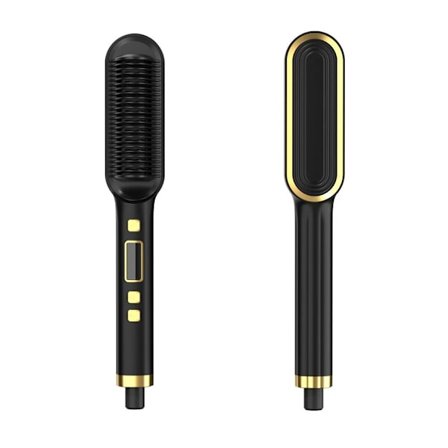 2 In 1 Hair Curler Brush BLACK US US