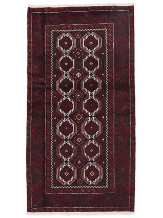 Baluch Rug Oriental Black/Dark Red (Wool, Persia)