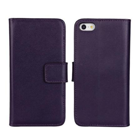 Plånboksfodral Iphone 5/5s/se Äkta Skinn Lila