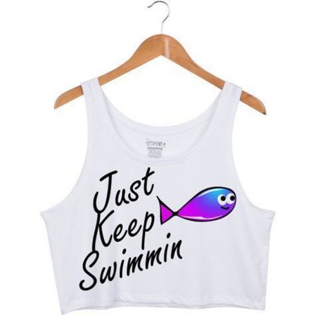 Crop Top just Keep Swimming