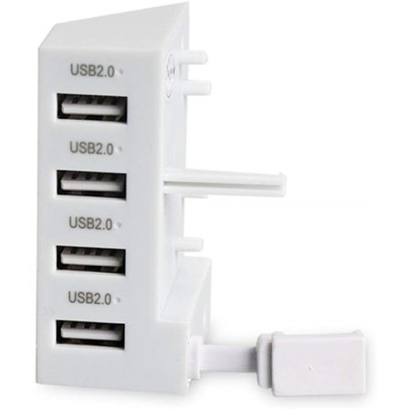 USB-Hub, 4 portar till Xbox One S, vit
