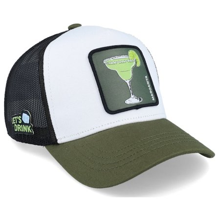 Capslab - Vihreä trucker Lippis - Cocktails Magarita White/Dark Green Trucker @ Hatstore