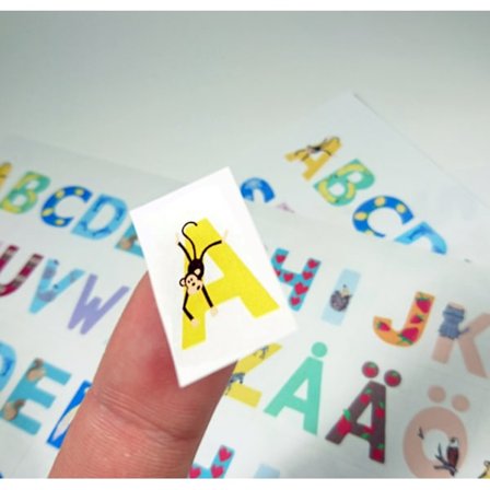 378 st/förp Svenska design alfabetet klistermärken