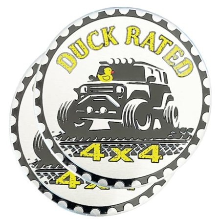 2st Duck Badge Klassad Bil Emblem 3D Metall Bil Emblem Bil Badge