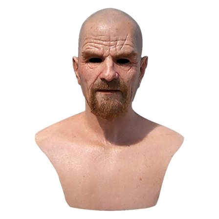 REMAKE Halloween Gammel Mann Maske Latex Cosplay Dekkmasker Hodeplagg
