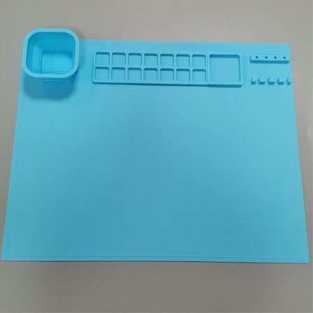 Silikone Håndværksmåtte Håndværksmåtte Med Rensekop BLÅ