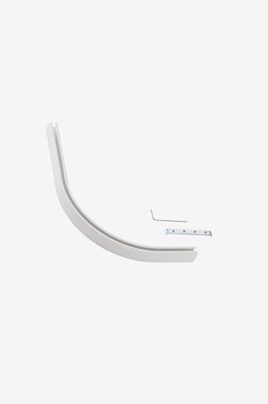 Jotex - Hjørneskjøt White mdf / metall - KURVAN - Kjøp Gardinskinner hos Jotex