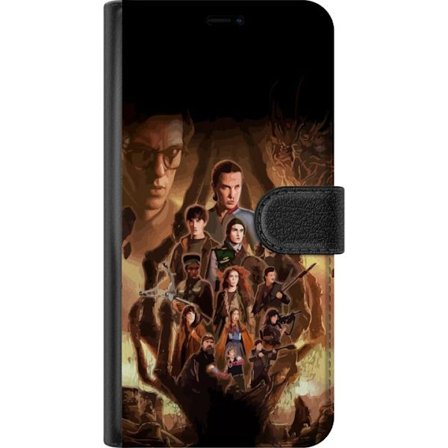 Kompatibel Tegnebogsetui til Xiaomi 15 Gruppebillede af heltene i Stranger Things med et mørkt fantasiemiljø og en truende skabning i baggrunden