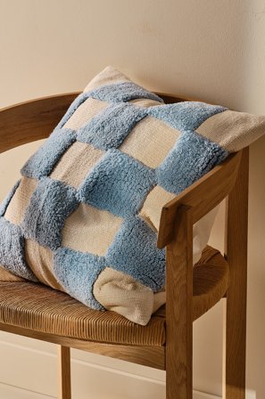 Jotex - Putetrekk 50x50 Cm Blå/hvit - CORI - Kjøp Pynteputer & trekk hos Jotex