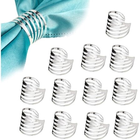 12 lautasliinarenkaat juhlakoristeluun