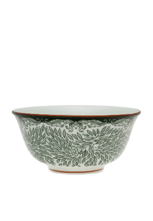 Rörstrand Ostindia Floris Skål 30 Cl Grön Glas