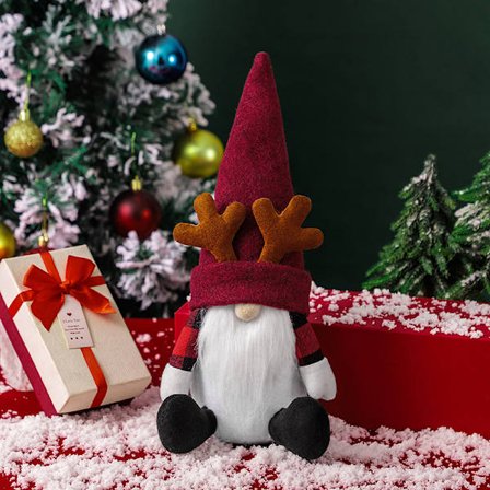 1st juldekorationer Nordisk dekorativ docka Juldekorationer Ansiktslös gammal man docka fönsterdisplay (stil 3)