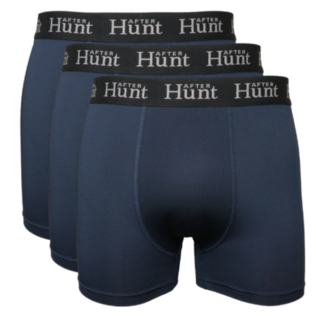 After Hunt Mens Boxer Underwear Short 3-pack Dark Blue