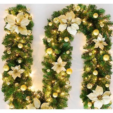 Julekrans med lys Kompatibel med julebryllupsfestdekorasjon