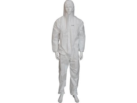 OX-ON Skyddsoverall Basic Kat.I vit XL - Lyreco - Skyddsutrustning - Engångskläder - Skyddsoverall