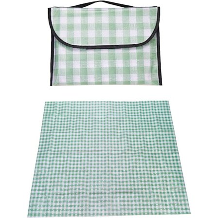 Udendørs picnictæppe sammenklappelig vandtæt sandtæt måtte praktisk måtte Tote Picnictæppe til strandcamping Vandreture Rejsepicnic(Grøn 150*180cm)