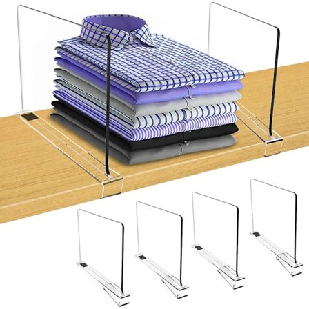 Gjennomsiktige hylledelere, akryldelere for skap, perfekt for