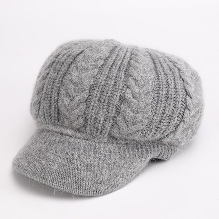 Kabelstrikket lue med andefotdesign