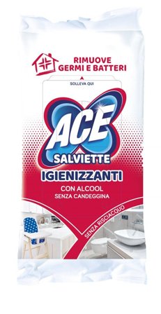 Ace Salviette Igienizzanti Con Alcool 40 Pezzi