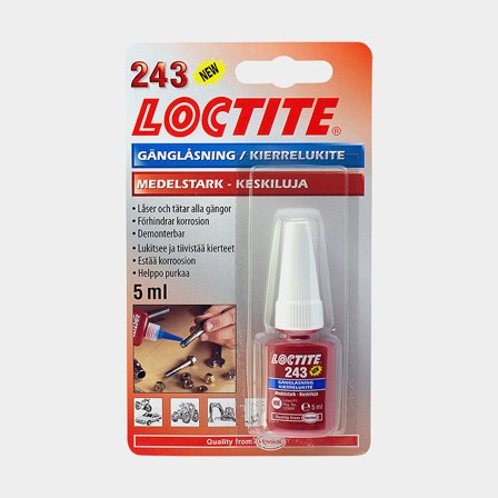 Travamento de rosca / vedação de rosca de resistência média Loctite 243, 5 ml