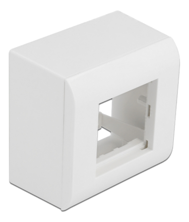 Delock Easy 45 - flatemontert boks - hvit, RAL 9003