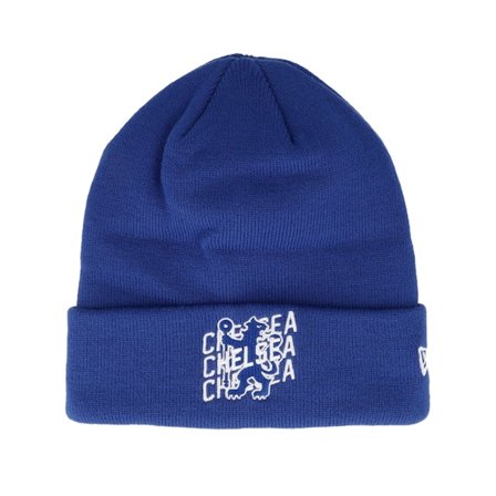 New Era - Football - Blue - cuff - Beanie - Chelsea Wordmark Overlay Royal/White Cuff - Hatstore